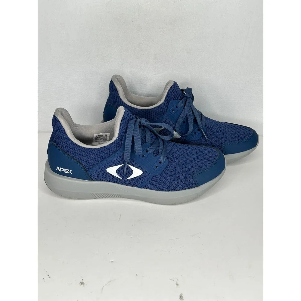 Apex P7300 Womens Blue Mesh Athletic Sneakers Walking Shoes Size 9 Med